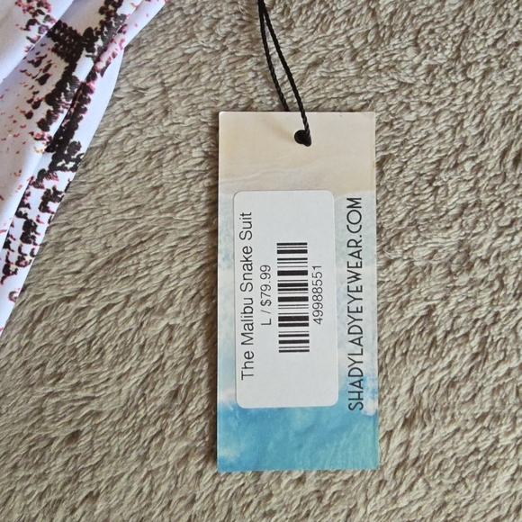 Shady Lady Malibu Snakeskin Strapless Bikini size large - Picture 9 of 13